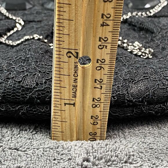 WHBM Women's Lace and Jewel Evening Bag Clutch Silver Chain Strap Black Shoulder - Picture 9 of 9